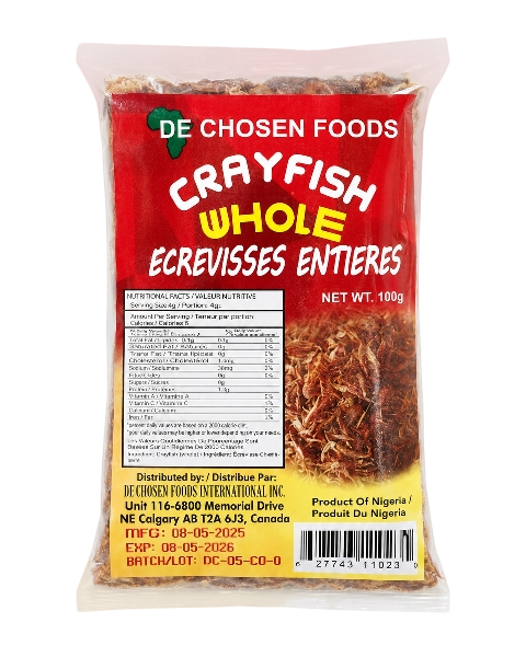 De Chosen Foods Whole Crayfish