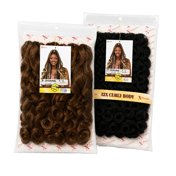 X-pression 12X Curly Body Crochet Braid