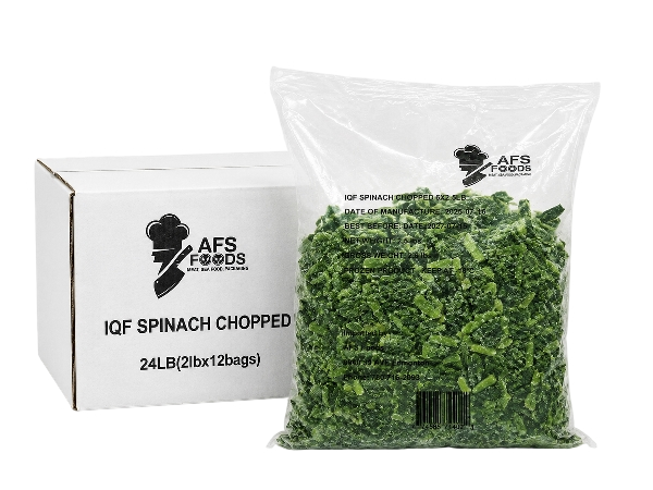 Frozen AFS Foods IQF Chopped Spinach